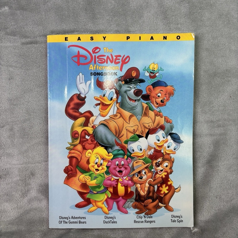 Vintage Disney Afternoon Songbook Easy Piano Sheet Music Book TV Themes 1991
